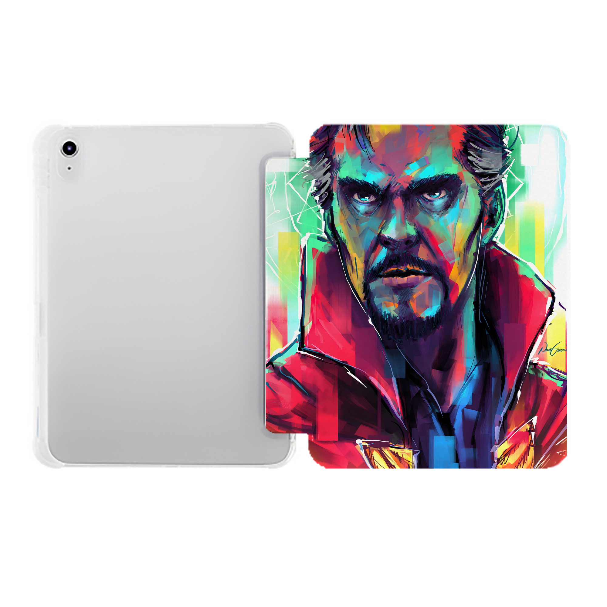 （画像用） アベンジャーズ The Avengers IPad ケース ペン収納付き 三つ折りスタンド PUレザー×シリコン 対応機種9.5/10.5/10.9インチ